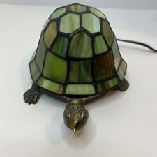 Vintage Tiffany Style Stained Glass Mosaic Turtle Table Desk Lamp/Night Light picture