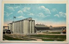 Iola Kansas Lehigh Portland Cement Manufacturing Storage Postcard 1920s picture