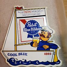 Pabst Cool Blue Guy Sailing NOS Original Excellent Condition picture