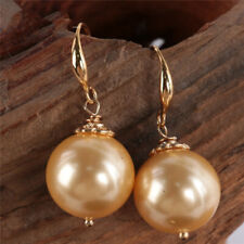 16MM Huge Golden Shell pearl Earrings Bohemian Ms gift Women Classic Wedding picture
