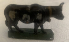 Vintage Miniature Cast Iron Cow 1” Tall picture