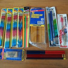 Vintage Pencil Lot FaberCastell American Mongol Husky Techniclick Red Blue Name picture