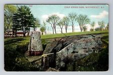 Woonsocket RI-Rhode Island, Cold Spring Park, Antique, Vintage c1909 Postcard picture