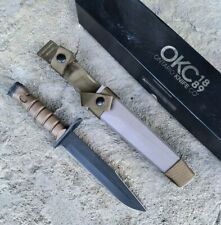 Vintage OKC-3FT OKC3 Knife Ontario Knife Co Bayonet Sheath Scabbard Military Arm picture