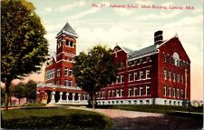 Postcard Main Building at Industrial School in Lansing, Michigan picture