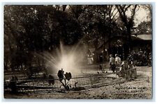 c1910's Forest Park View Water Fountain Ottawa Kansas KS RPPC Photo Postcard picture