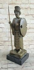Handcrafted Art Persian Warrior King Bronze Sculpture Marble Base Figurine Deal picture