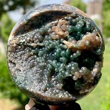 214G Natural Grape Agate Crystal Ball Reiki Healing Home Decoration Gemstone picture