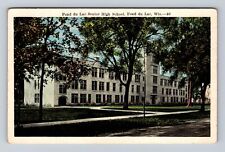 Fond Du Lac WI-Wisconsin, Fond Du Lac Senior High School, Vintage Postcard picture