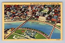 Columbus OH-Ohio, Aerial View Civic Center Group, Antique Vintage Postcard picture