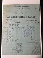 antique 1914 AMITYVILLE Long Island New York J.M. Horton ICE CREAM Co Bill Head picture