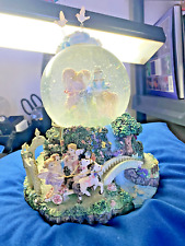 vintage angel musical snow globe large item about 4 pounds plays beautiful dream picture