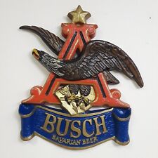 VTG BUSCH Beer Advertising Sign Wall Hanging Bar Decor Man Cave Eagle Plaque picture