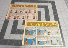 BERRY'S WORLD by John Berry Lot of 2 Sunday Comic Strips 1979 picture