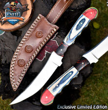 CSFIF Custom Forged Skinner Knife 440C Steel Hard Wood Micrata Bolster Fishing picture