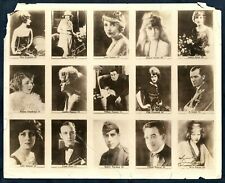 HISTORY OF FILM SILENT CINEMA ERA FAMOUS ARTISTS IMAGE SET 1920s VTG Photo Y 202 picture