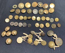 Lot 50+ Vintage Metal Military & Other Uniform Buttons Foreign & Domestic picture