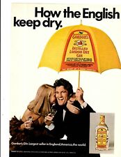 1973 Print Ad Gordon's Distilled London Dry Gin How English keep dry Umbrella picture