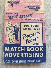 Vtg FS Matchbook Cover Match Book Advertising Goes Everywhere Diamond Match picture