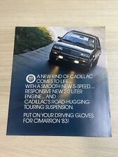 Original 1983 Cadillac Cimarron Sales Brochure 83 picture