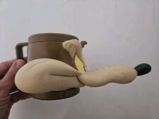 Vintage 1992 Looney Tunes Wile E. Coyote 3D Cup/Mug Plastic #RA009 picture