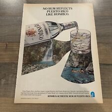 1979 Ronrico Rum Print Ad Original Vintage No Rum Reflects Puerto Rico Island picture