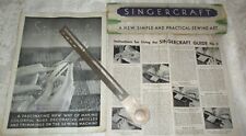 1930s Singercraft Straight Sewing Rug Guide 120987 VTG Singer Gadget  & Box picture