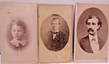 Civil War Era 1860's 3 Three CDVs  Lot Stamp Charles L. Barlett picture