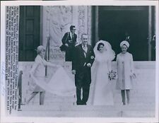 1966 President Johnson Lady Bird Luci Pose At Wedding Politics Wirephoto 8X10 picture