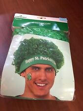 ST. PATRICKS DAY CURLY GREEN WIG HAPPY ST. PATRICKS DAY picture