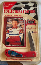 1993 CASE Collectors Edition Pocket Knife Card Solid Brass Inlay BILL ELLIOTT picture