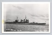 Military NAVY SHIP RPPC USS Tacoma C-18  Cruiser Photo Postcard 12a picture