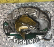 Vintage Siskiyou Belt Buckle 1986 Bass Fishing Large Mouth  USA picture