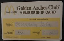 Vintage 1979 McDonald's Golden Arches Club Charge Credit Card Membership Senior picture
