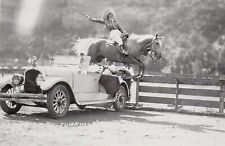 Bonnie Gray Jumping Her Horse King Tut Over A Car Cowgirl Ralph Doubleday 1999 picture