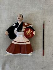 Japanese Hakata Doll Samurai Warrior Kuroda Bushi Yari Spear Fukuoka 9