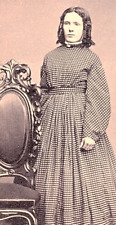 CDV Photo 1800's Steubenville, Oh. Studio Portrait Woman In Victorian Dress picture