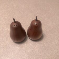 Boho Wooden Pear S&P shakers picture