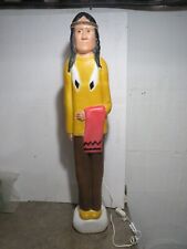 VTG Union Don Featherstone Thanksgiving Pilgrim Native American Indian Blow Mold picture