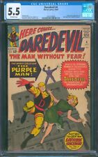 DAREDEVIL #4 🌟 CGC 5.5 🌟 1st App of Killgrave the Purple Man Marvel Comic 1964 picture