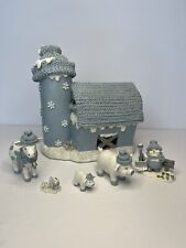Encore 2000 Snow Buddies Snowville “Barn with Silo” #94934 - Rare 5 Minis picture