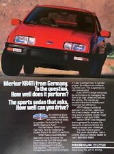 1986 1985 Merkur XR4ti Ford Original Advertisement Print Art Ad J420 picture