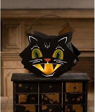 Bethany Lowe Black Mr Cool Cat Halloween Lantern Light Luminary picture