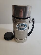 Vintage 20 oz UNO-VAC #175 Stainless Steel Wide Mouth Thermos Unbreakable USA picture