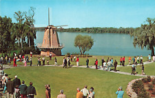 Cypress Gardens Florida, Dutch Windmill, Sightseers, Vintage Postcard picture