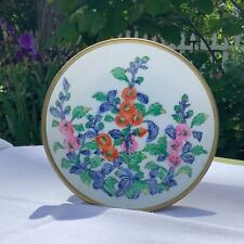 Vintage Hand Painted in Hong Kong Encased Japanese Porcelain Bowl Flowers B2 picture