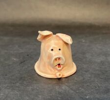 Handcrafted Miniature Clay Pig Head Figurine A. Heid picture
