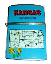 Vintage Kansas Sunflower State Japan Made Lighter picture