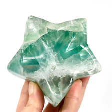 SALE 4in 1lb Green Fluorite Crystal Star Shaped Bowl picture
