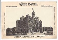 Trade Card, West Hotel, Minneapolis, Minnesota, c1880s picture